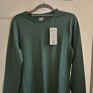 Lands End Tencel Long Sleeve Women's Shirt Size Small